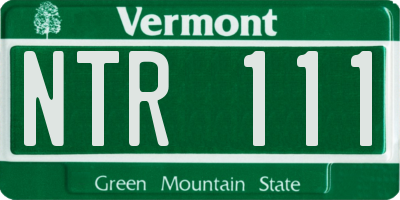VT license plate NTR111