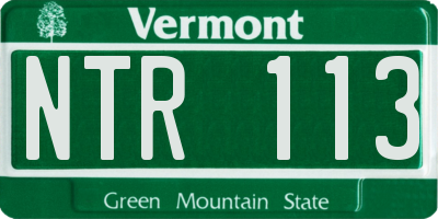 VT license plate NTR113