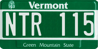 VT license plate NTR115