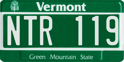 VT license plate NTR119
