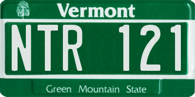 VT license plate NTR121