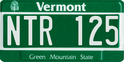 VT license plate NTR125