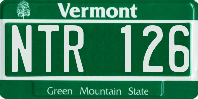 VT license plate NTR126