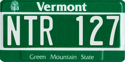 VT license plate NTR127