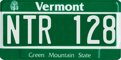 VT license plate NTR128