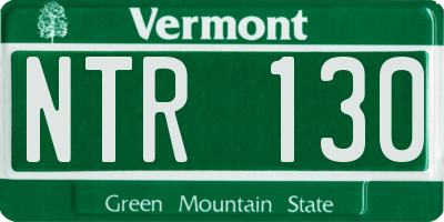 VT license plate NTR130