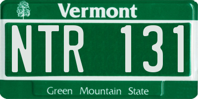 VT license plate NTR131