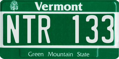 VT license plate NTR133