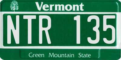 VT license plate NTR135