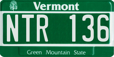 VT license plate NTR136