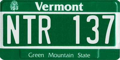 VT license plate NTR137