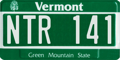 VT license plate NTR141