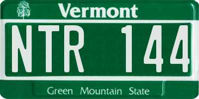 VT license plate NTR144
