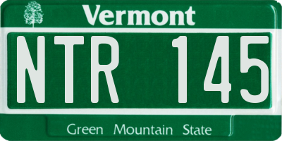 VT license plate NTR145