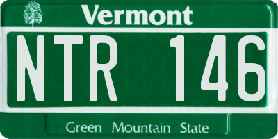 VT license plate NTR146