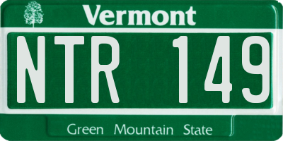 VT license plate NTR149