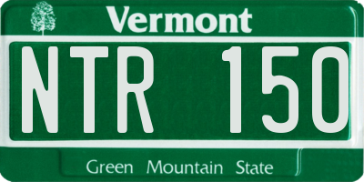 VT license plate NTR150