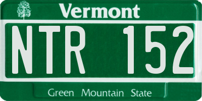 VT license plate NTR152