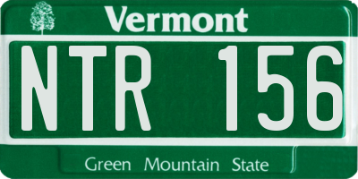 VT license plate NTR156