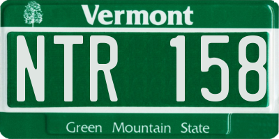 VT license plate NTR158