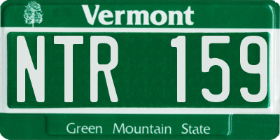VT license plate NTR159
