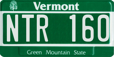 VT license plate NTR160