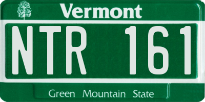 VT license plate NTR161