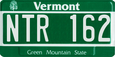 VT license plate NTR162