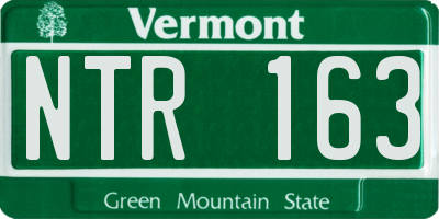 VT license plate NTR163
