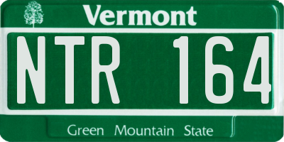 VT license plate NTR164