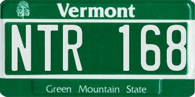 VT license plate NTR168