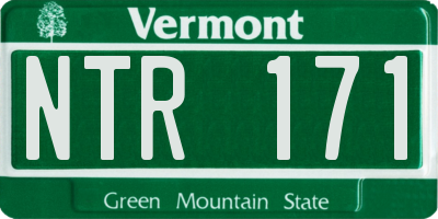 VT license plate NTR171