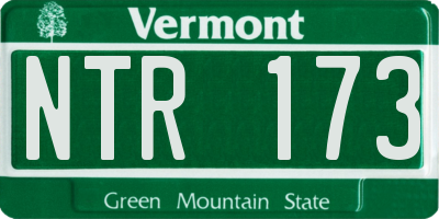 VT license plate NTR173