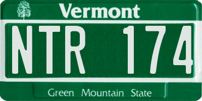VT license plate NTR174