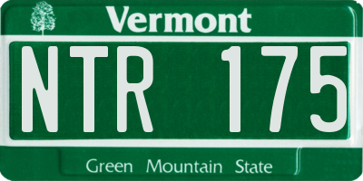 VT license plate NTR175