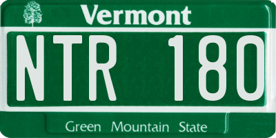 VT license plate NTR180