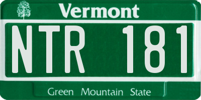 VT license plate NTR181