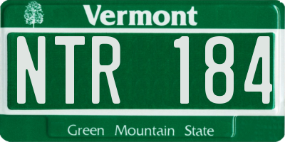 VT license plate NTR184