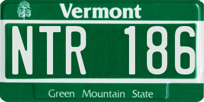 VT license plate NTR186