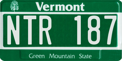 VT license plate NTR187