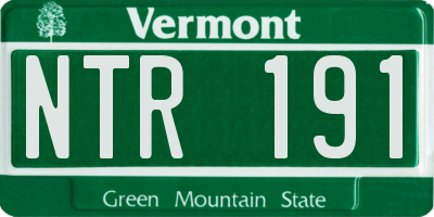VT license plate NTR191