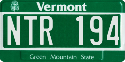 VT license plate NTR194
