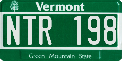 VT license plate NTR198