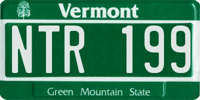 VT license plate NTR199