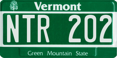 VT license plate NTR202