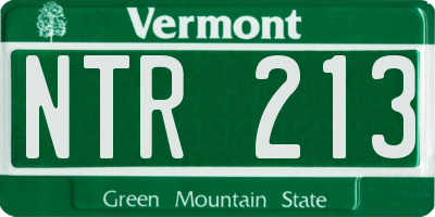 VT license plate NTR213