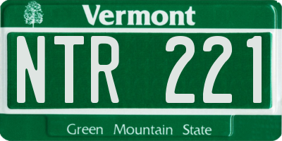 VT license plate NTR221