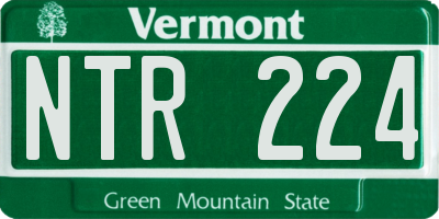VT license plate NTR224