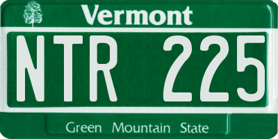 VT license plate NTR225