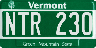 VT license plate NTR230